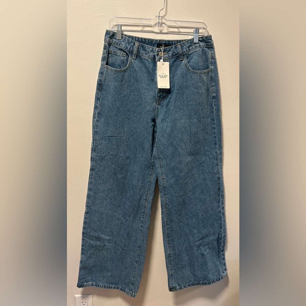 NWT Trendy Queen wide leg high rise jeans
 trendy academia casual stretch